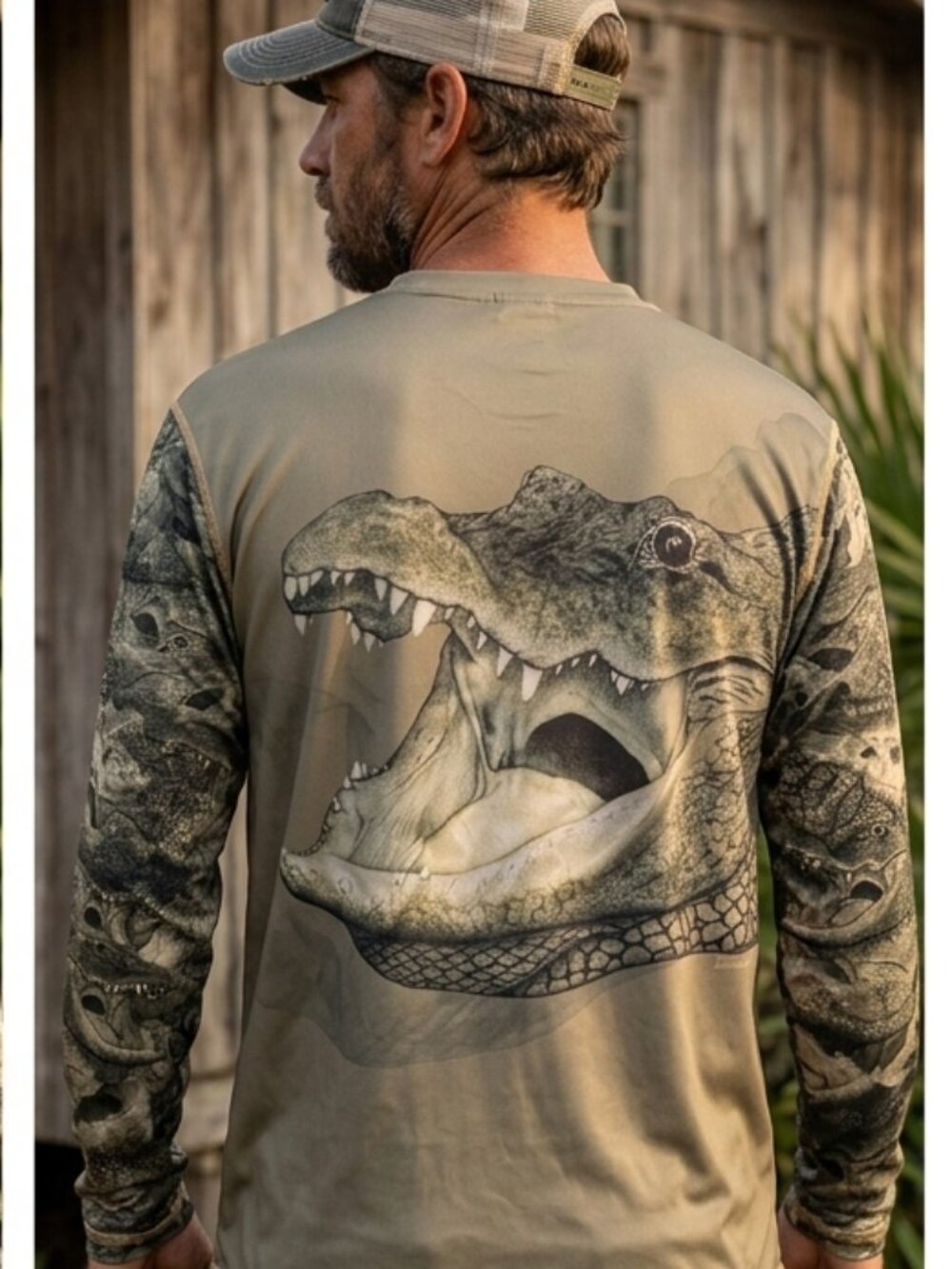 Southern Legends Men's S Lightweight Alligator Long Sleeve Shirt